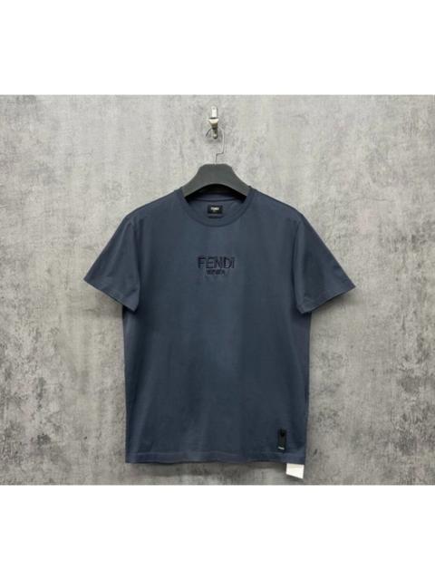 FENDI Fendi 25 latest style short-sleeved shirt with embroidered logo on the front and back.