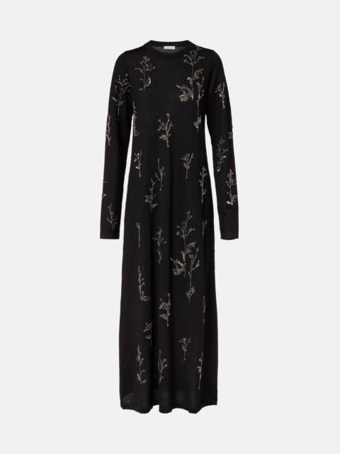 Altuzarra Beaded wool and silk maxi dress