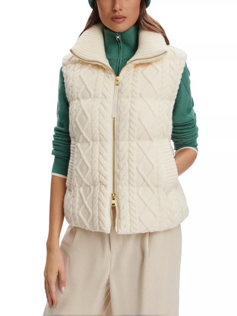 VARLEY Irina Cable Knit Puffer Vest