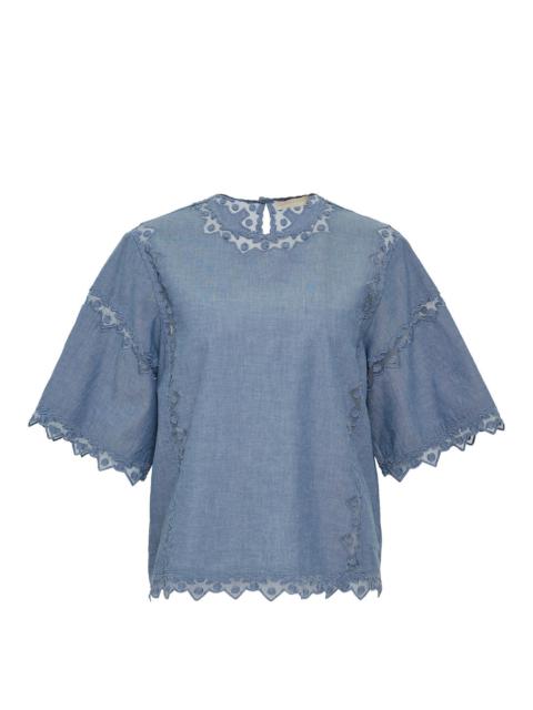 ULLA JOHNSON Kai Short Sleeve Top