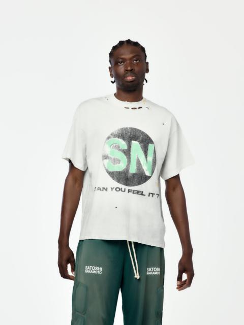 SATOSHI NAKAMOTO CAN YOU FEEL IT TEE (DIRTY WHITE)