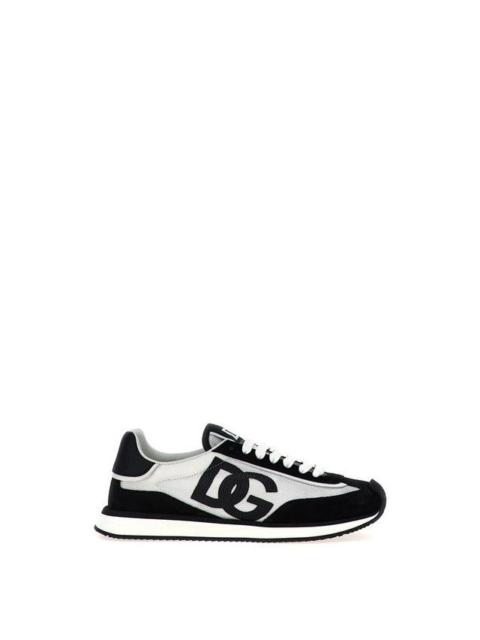 Dolce & Gabbana DOLCE&GABBANA Men's DG Cushion White/Black Sneakers New & Au