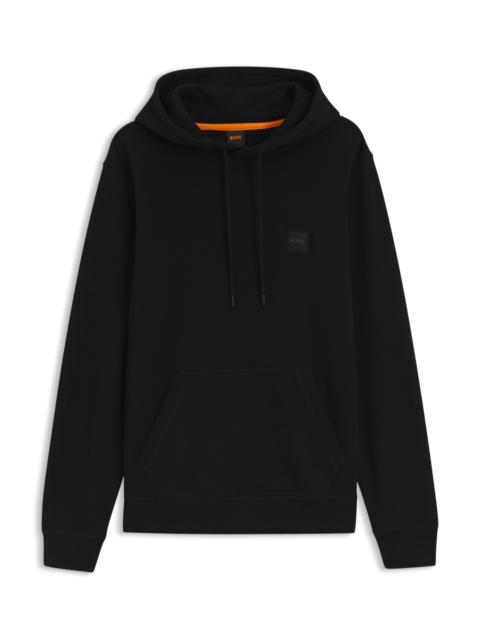 BOSS REGULAR-FIT HOODIE IN COTTON TERRY WITH LOGO PATCH