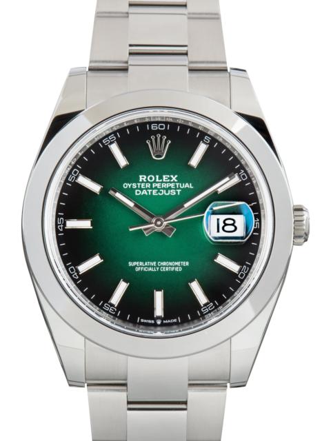 ROLEX Used Rolex Datejust 41 Green Ombré Dial Ref 126300