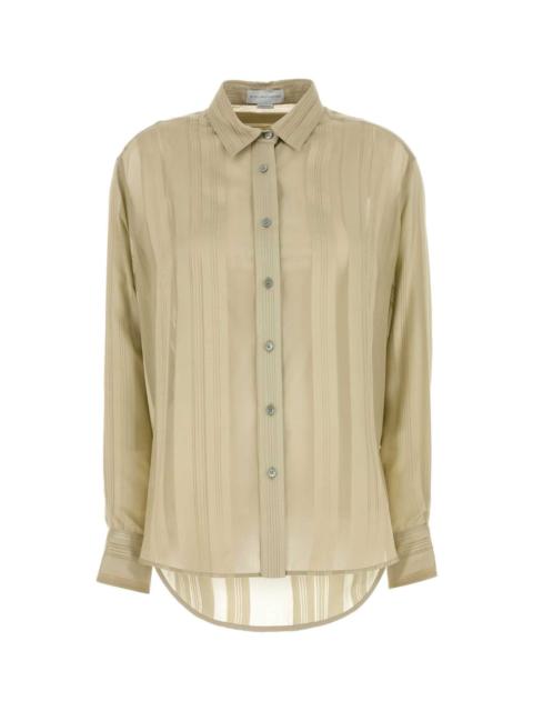 Stella McCartney Stella Mccartney Women Khaki Silk Shirt