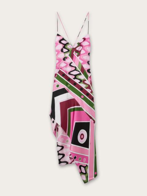 PUCCI VIVARA PRINT LONG SILK DRESS