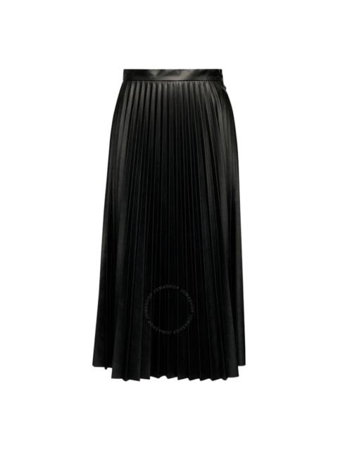 MM6 Black Pleated Midi Skirt