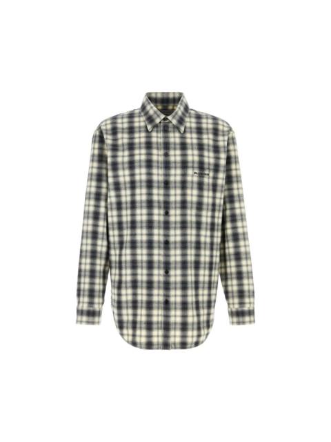BALENCIAGA BALENCIAGA $1350 White And Black Regular Fit Shirt New & Aut