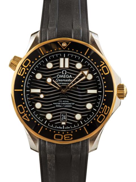 Omega Seamaster Diver 300M Steel & Gold on Rubber Strap
