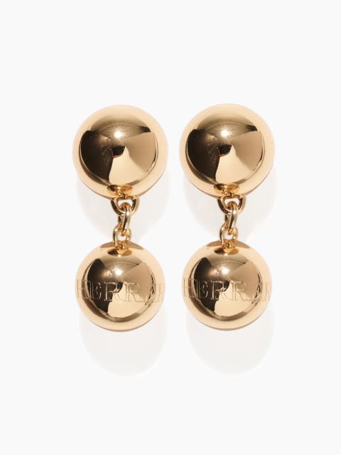 CAROLINA HERRERA Gold Ball Drop Earrings