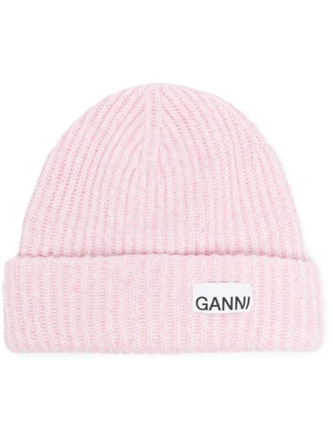 GANNI Ganni Women Logo Wool Beanie