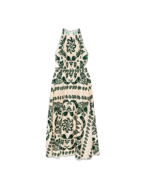 paisley-print maxi dress
