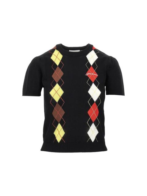 GANNI Ganni Women Knitted Top With Diamonds Motif