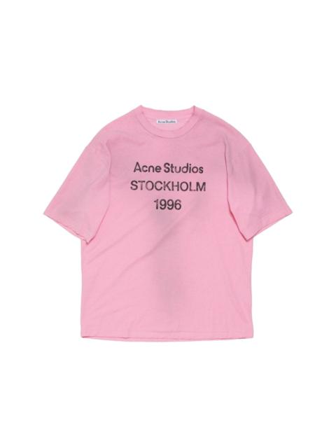 Acne Studios logo-print distressed T-shirt