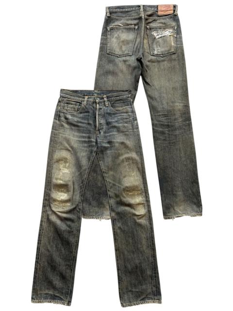 Other Designers Denime Orrizonti Japan Selvedge Distressed Denim Jeans 30x31