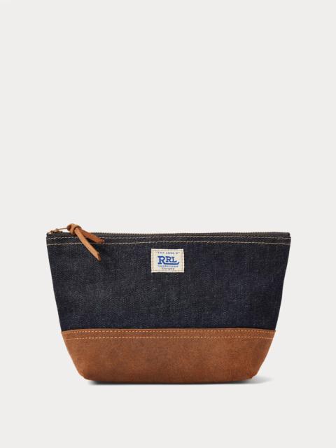 RRL by Ralph Lauren Suede-Trim Denim Pouch