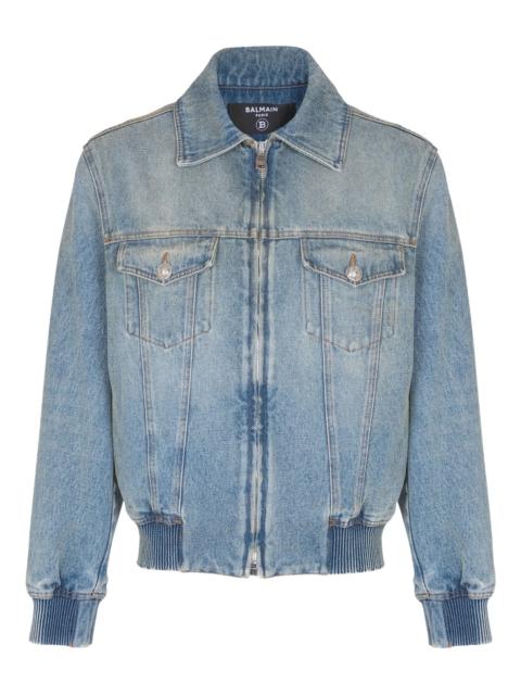 Balmain Denim Jacket Wchain Liningblue