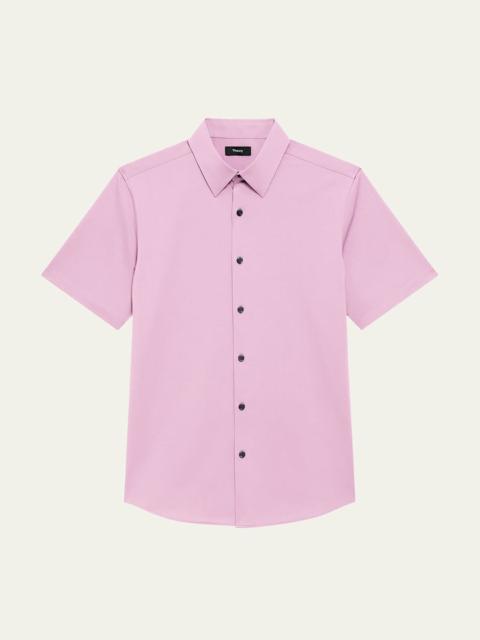 Theory Men's Irving Short Sleeve Shirt in Structure Knit