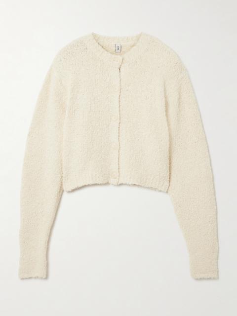 SIR. Tropicana Cropped Cotton-blend Bouclé Cardigan