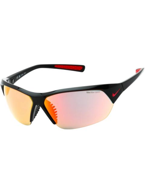 Nike Nike Skylon Ace Rectangular Sunglasses Black Red Mirror (SKYLON-ACE-M-FQ4684-010-69)