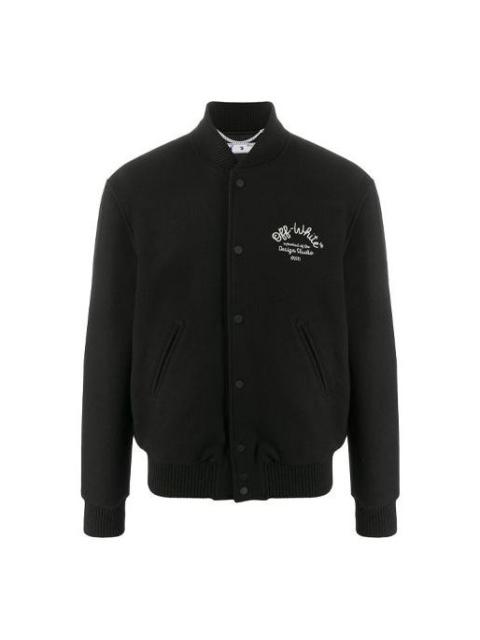 Off-White Off-White FW20 Arrows Printing Baseball Jacket Men Black OMEA224E20FAB0011001