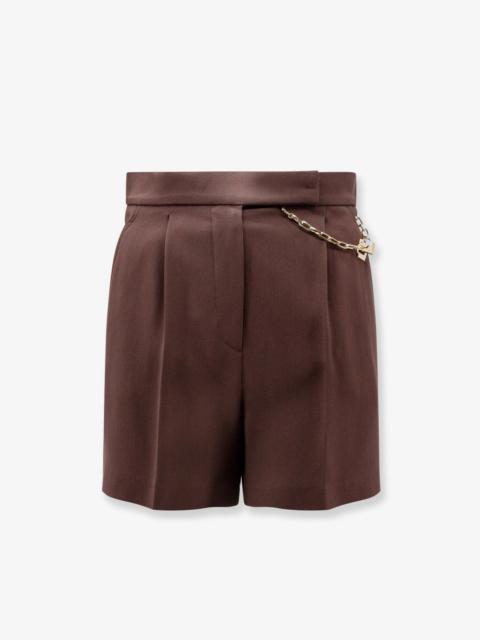 ELISABETTA FRANCHI Elisabetta Franchi Stretch Viscose Shorts Brown