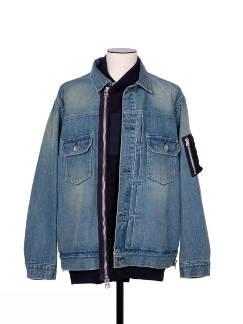 sacai Denim x Nylon Twill Jacket