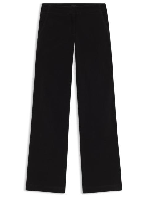 BOSS STRAIGHT-LEG TROUSERS IN STRETCH-COTTON VELVET
