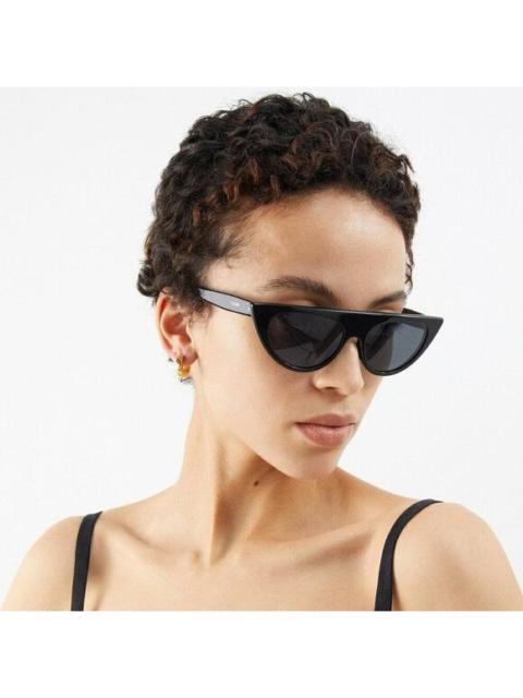 CELINE NEW Celine CL40228I 01A Shiny Black Smoke Grey Geometric Women Sunglasses