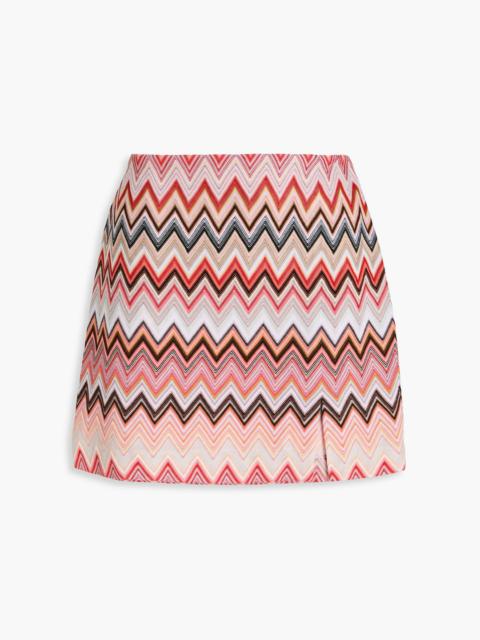 Missoni Crochet-knit cotton-blend mini skirt