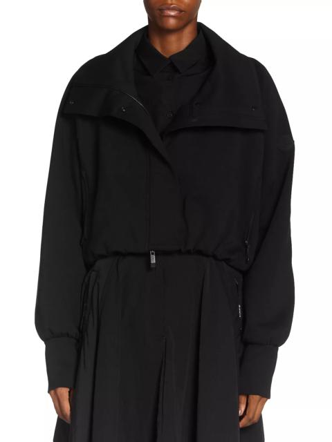 Moncler Wide Collar Zip Front Cardigan