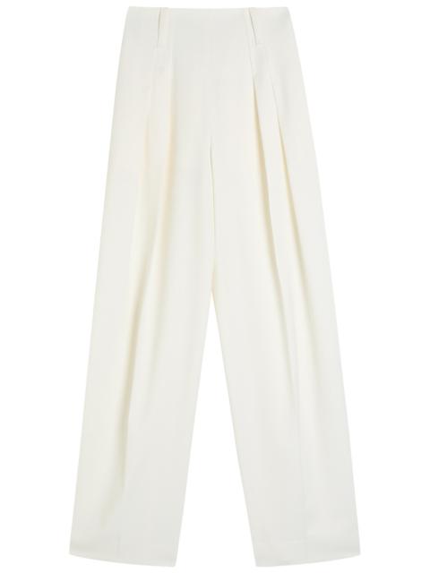 Victoria Beckham Victoria Beckham Pleated High-rise Wool-blend Trousers