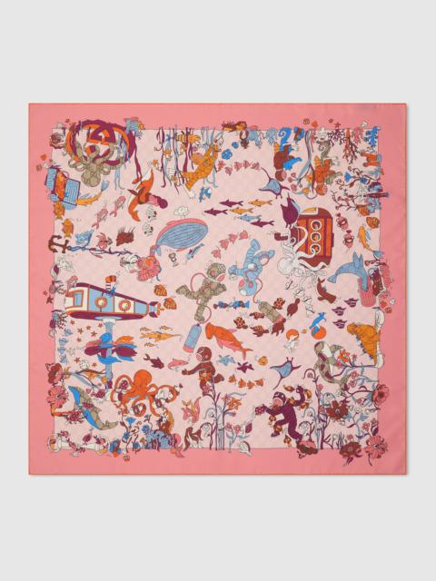 GUCCI Printed silk carré