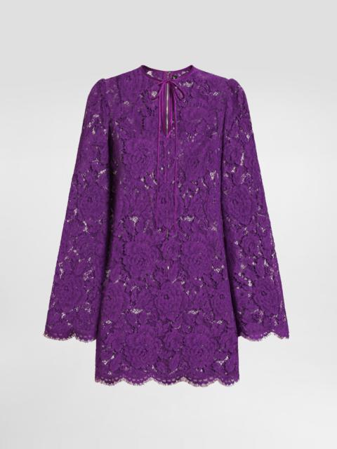 Cordonetto lace short dress