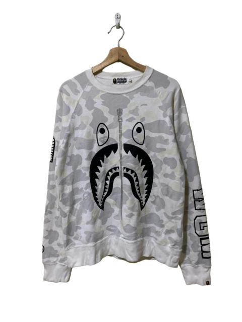 A BATHING APE® BAPE City Glow in The Dark White Camo Crew Neck Sweatshirt