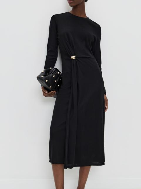 Vince Long Sleeve Side Drape Dress
