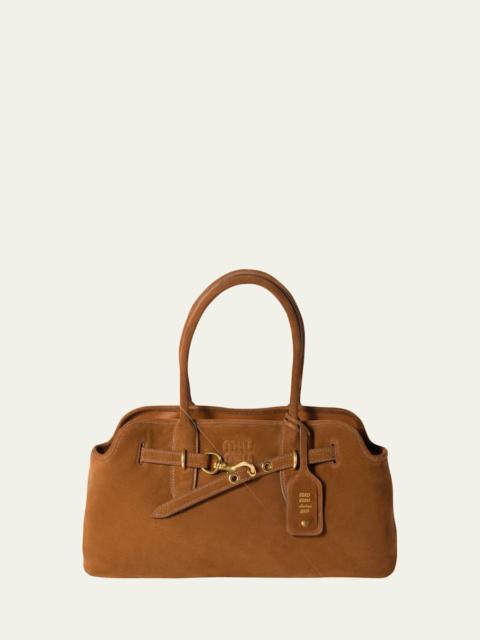 Miu Miu Aventure Suede Shoulder Bag