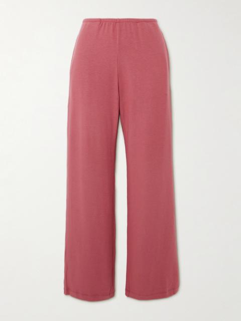 LESET Lauren Stretch-jersey Flared Track Pants