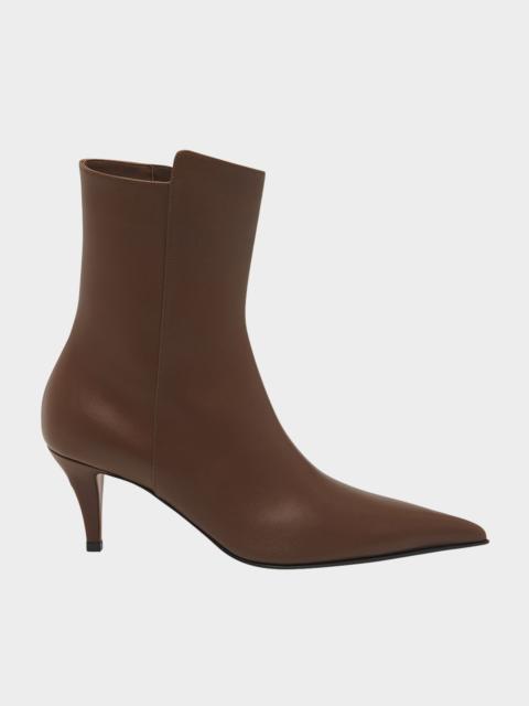 Alexander McQueen Leather Zip Stiletto Ankle Boots