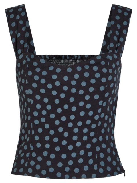 Reformation Reformation Hester Polka dot Crepe top