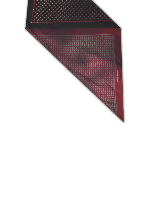 Maison Margiela Maison Margiela Black And Burgundy Silk Scarf Men