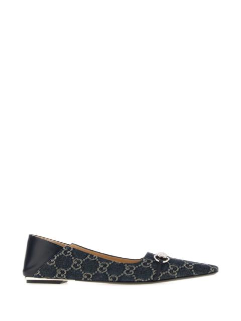 GUCCI Gucci Women Gg Denim Vittoria Ballerinas
