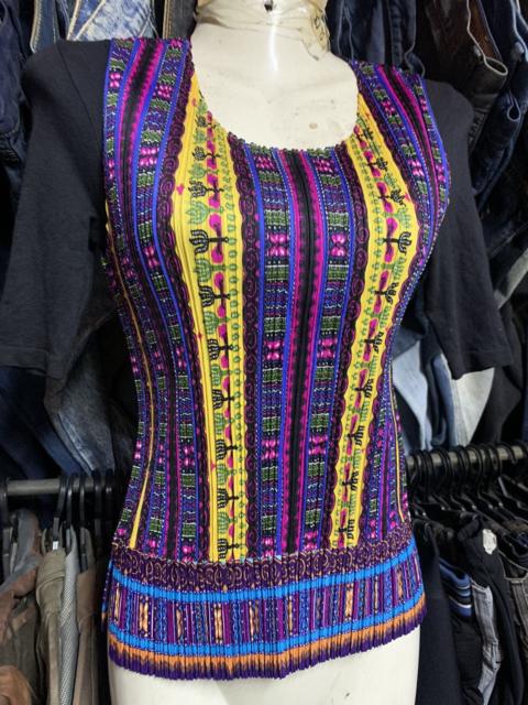 Pleats Please Issey Miyake Pleats please Issey miyake polka dot sleeveless blouse