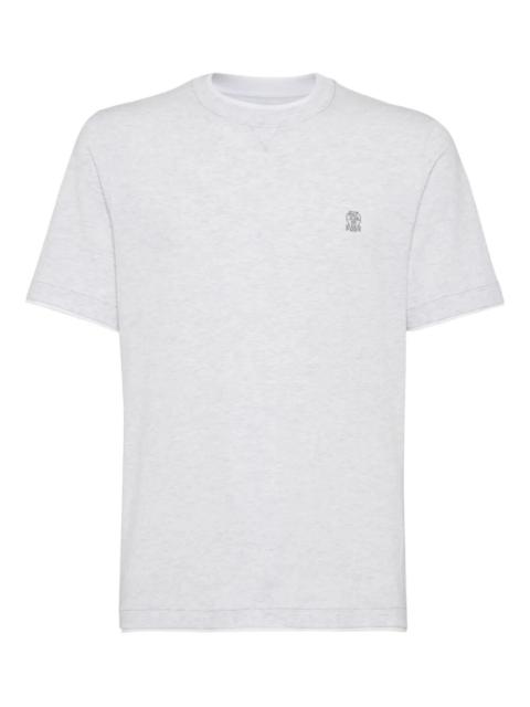 Brunello Cucinelli T-Shirt With Logo And Faux-Layering