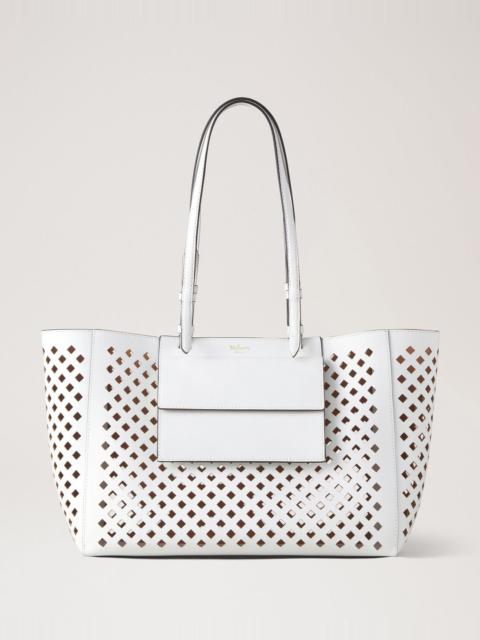 Mulberry Perforated Tote White Perforated Leather