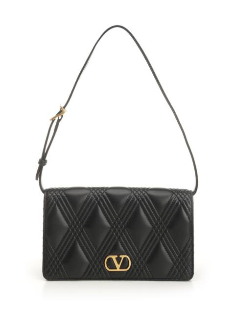 Valentino Mini Bag | Quiltie 67 | Nappa Deluxe/A.Brass Logo Small Leather Goods Black