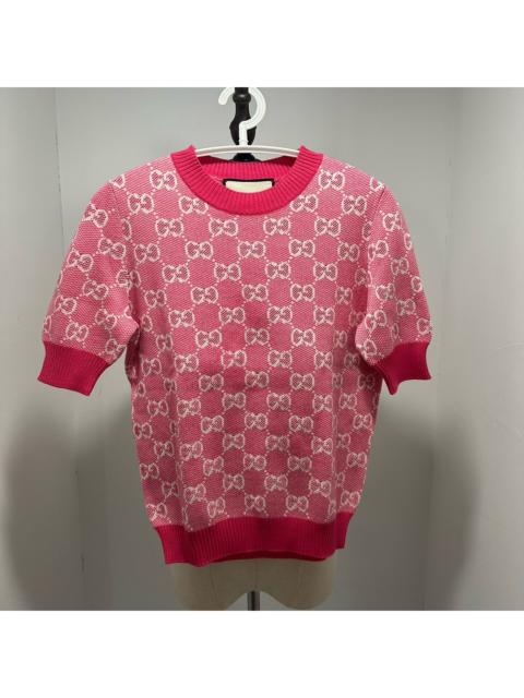 GUCCI Gucci All-Over Print Knit Short Sleeve Top