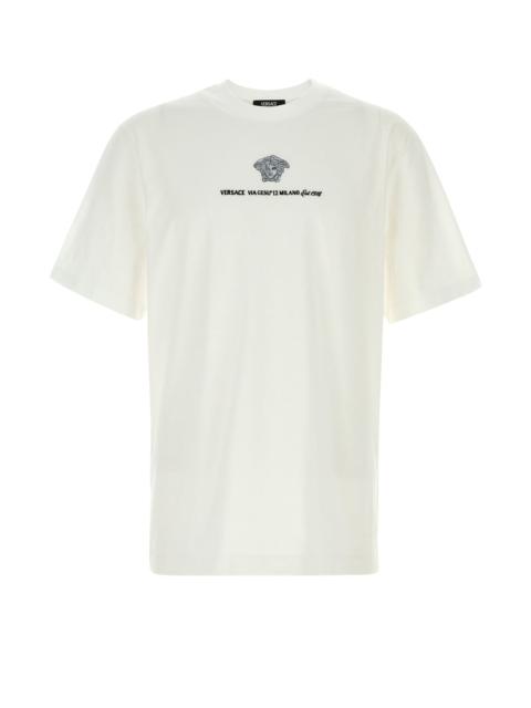 VERSACE White cotton t-shirt