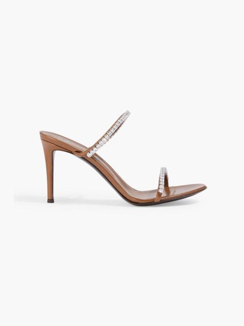 Giuseppe Zanotti 85 crystal-embellished leather mules