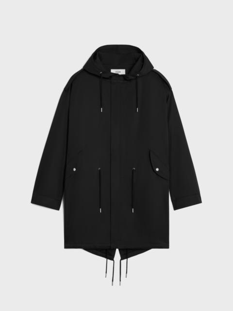 celine long parka in technical cotton